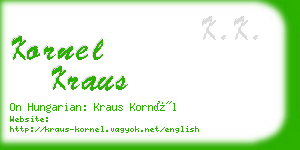 kornel kraus business card